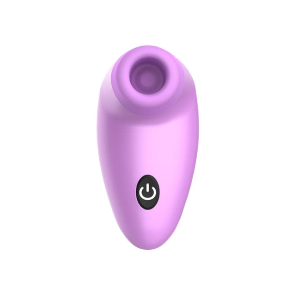 Feast your eyes on an image of Compact Design Powerful Stimulator Clit Sucker Pink Oral Tongue Vibrator with textured silicone tip.