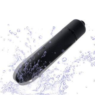 Displaying an image of Waterproof Discreet Oral Quiet 10-Speed Clit Bullet Vibrator Mini providing discreet and powerful pleasure