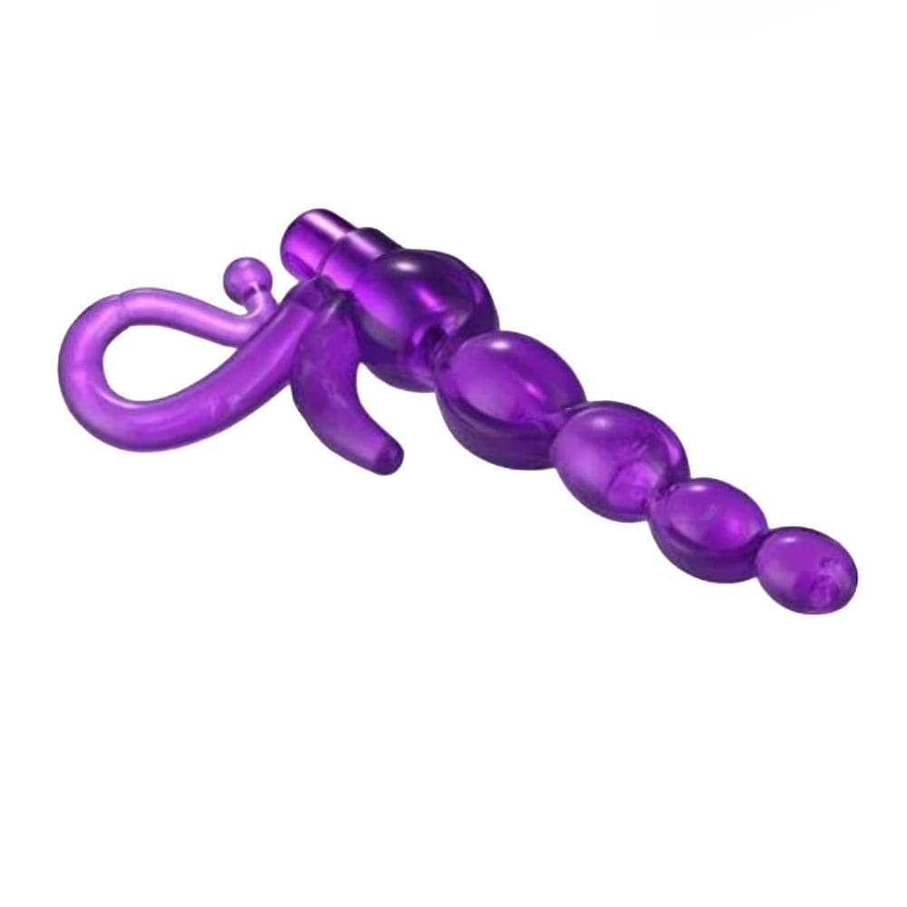 This is an image of a slender massager with a unique curved bead design for prostate targeting and perineum teasing.