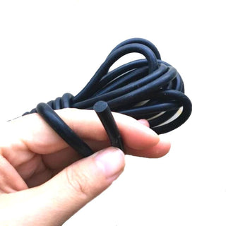 Presenting an image of Black Waterproof Neck Rope, a versatile accessory for intimate scenarios, made of high-quality rubber, 19 feet 8.22 inches long.