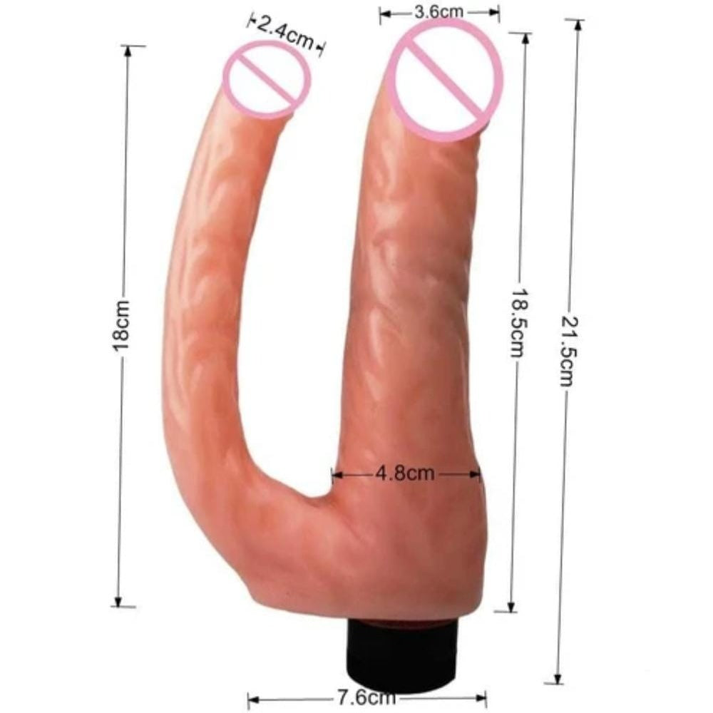 Dimensions include 7.28 inches insertable length vaginal dildo, 7.09 inches anal dildo.