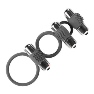 Featuring an image of Erection Lock Triple Silicone Vibrating Cock Ring with multilevel vibrations for ultimate pleasure.