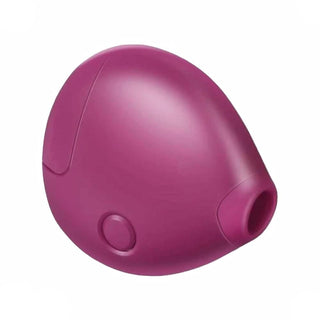 This is an image of a compact pleasure toy measuring 3.15 inches in length and 2.83 inches in diameter, designed for intense stimulation with suction and vibration.