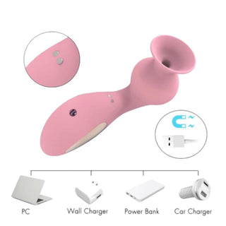 This is an image of Ergonomic Tongue Orgasm Clit Sucker Vibrator Nipple Stimulator providing an unprecedented journey towards cloud nine with body-tingling vibrations.