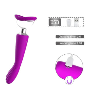 Displaying an image of the body-safe silicone material of Lustful Pussy Clit Suckers Vacuum Wand for safe and comfortable play.