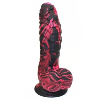 An image showcasing the versatile suction cup base of the Scaly Suction Cup Dildo, allowing for hands-free pleasure on various surfaces.