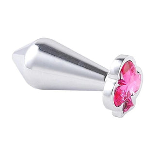 A visual representation of the luxurious feel and safe play of Jeweled Steel Butt Plug Men Flared.