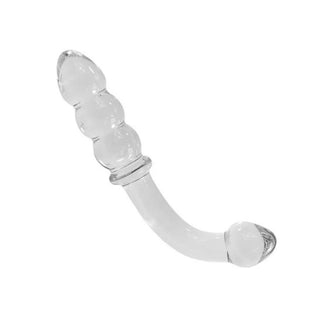 Clear Magical Curved 7.6 Inch Glass Dildo G-Spot