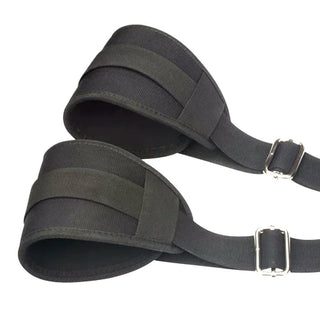 Secure Door-Mounted Sling Sex Swing in black color with a maximum load bearing capacity of under 220lbs/100kg for exhilarating passion.