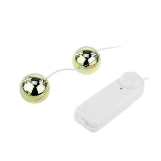 Vibrating Orbs of Delight Metal Kegel Balls showcasing exquisite design and remote control functionality.