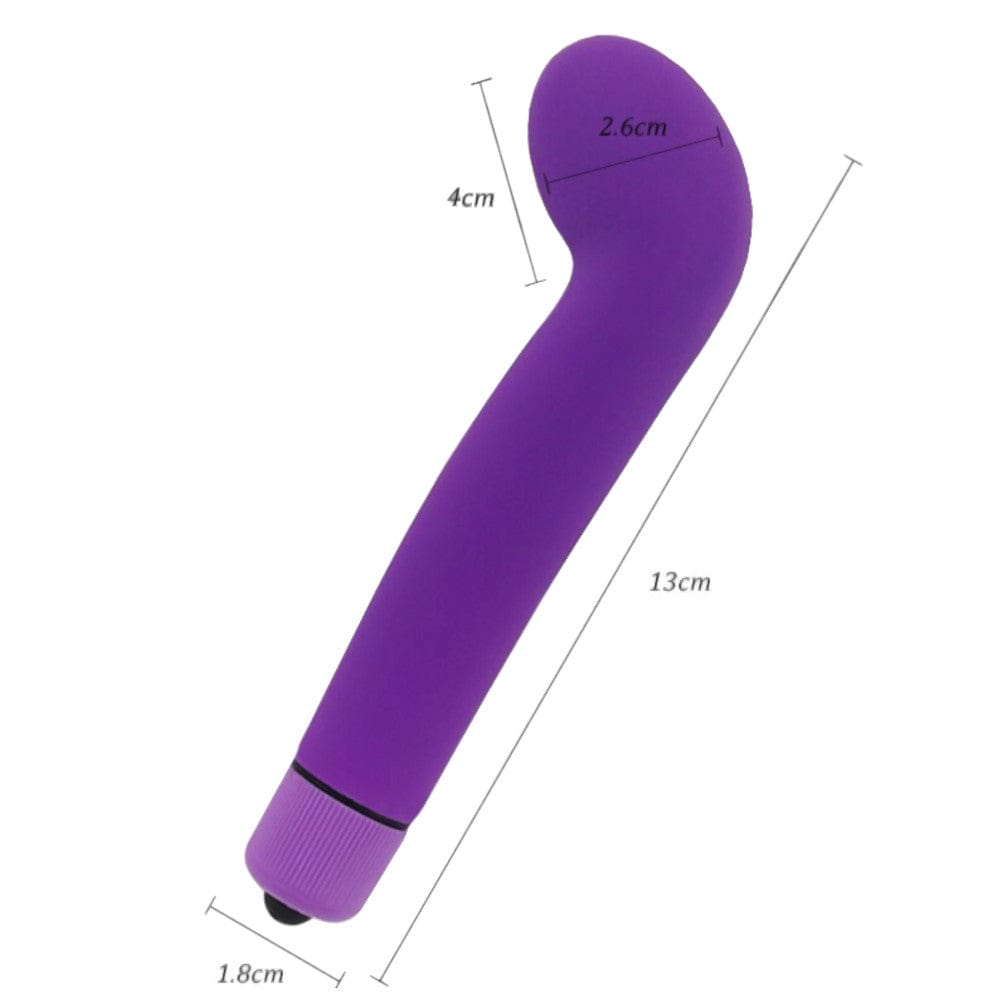 Silky Smooth Butt Exercise Device specifications: Color - Purple, Material - Silicone, Length - 5.12 total, Angled Head - 1.57, Diameter - 1.02 massager, 0.71 handle.
