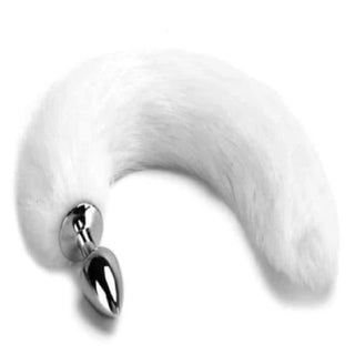 This is an image of Stunningly Sexy Fox Tail Plug 18 Inches Long in red faux fur.