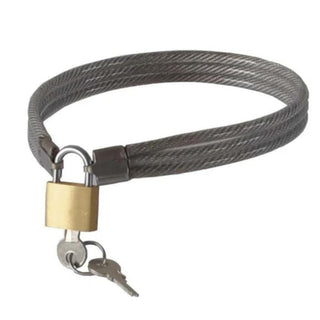 Lockable Steel Wire Collar showcasing the blend of stainless steel and plastic for safety and comfort.