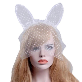 An image showcasing the durable and water-resistant properties of Playmate Fantasy Lace Bunny Mask, ensuring comfort and easy maintenance.