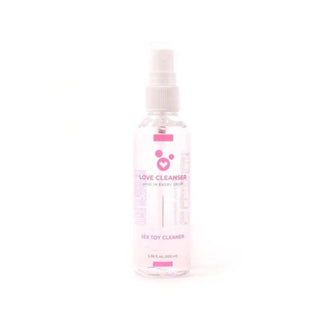 Featuring an image of Love Toy Cleanser, a 100 ml bottle designed for efficient and convenient cleaning of intimate toys.
