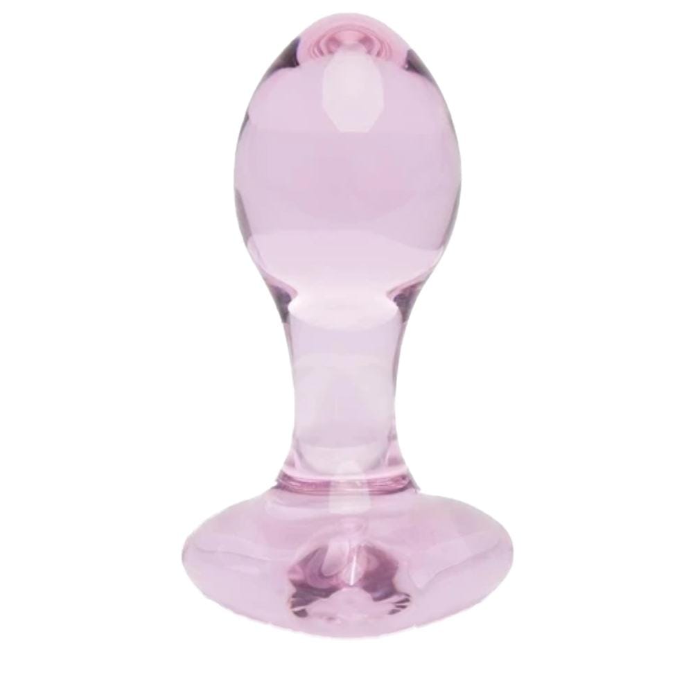 Here is an image of Pink Crystal Butt Massager, crafted for optimal pleasure with a smooth glass texture for tantalizing sensations.