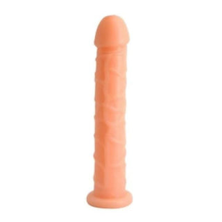 Take a look at an image of Ultimate Erotic Masturbator 13 Inch Dildo Long in flesh color, extra-thick and extra-long for maximum pleasure.