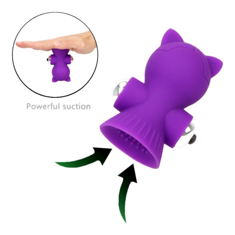 Presenting an image of Cute Kitty Breast Toy Stimulator Nipple Vibrator measuring 2.75 inches in length.