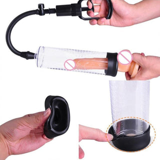 An image displaying the compact 2.95 inches (75 mm) pump of Bigger Erections Vibrating Penis Enlarger Extender Vacuum Pump for easy grip and control.