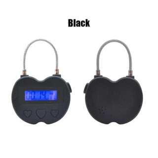 An image displaying the dimensions of Electronic Timer Locking Ring Gag, including the silicone O-ring and USB-chargeable timer lock.