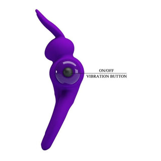 Safe and skin-friendly silicone material of the Dual Ring | Lock 10-Speed Male Rabbit Vibrating Cock Ring.