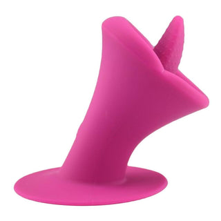 Featuring an image of the flared mouth structure of Oral Stimulation Remote Tongue Nipple Toys Clit Vibrator for lifelike suction sensation