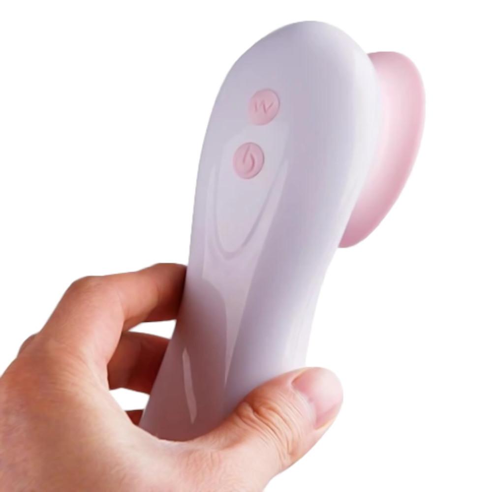Silicone Stimulator Tongue Vibe photo showing its elegant shape and texture for precise caressing and swirling motions.