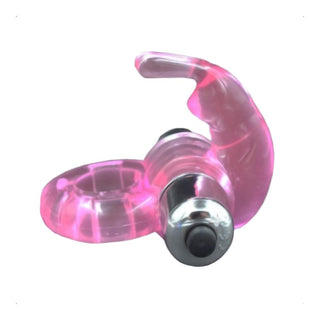 Check out an image of Clit-Friendly Mini Rabbit Cock Ring in plum color made of hypoallergenic silicone.