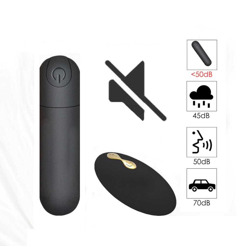 Black vibrating panties with a premium silicone bullet vibrator and remote control for discreet pleasure.