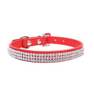Luxurious image of Glittery Submissive Day Jewelry Day Collar made from quality PU leather with safety buckle for a secure fit.