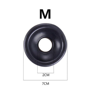 You are looking at an image of Silicone Seal Extension Penis Pump Accessories in black silicone material, available in three different sizes to maximize the potential of your intimate tool.