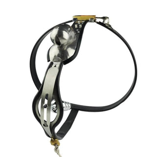 Displaying an image of the Locked and Plugged Chastity Cage Belt, designed for exploring male chastity with comfort and style.