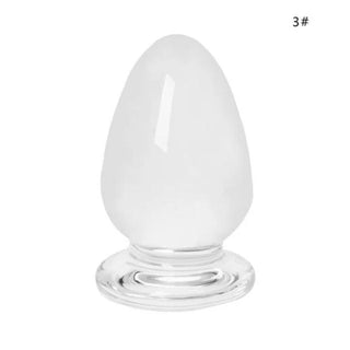 Presenting an image of high-quality, heat-resistant glass anal plugs designed for safe and sensual play.