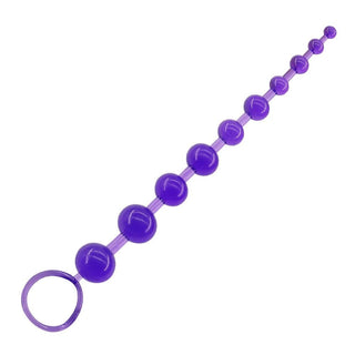 Food-grade silicone beads in purple color offering safe and comfortable stimulation for beginners.