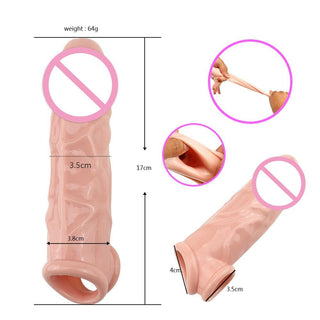 Brown Impotence Buster Girthy Penis Sleeve Cock Extension, a game-changing tool for unparalleled pleasure and satisfaction.