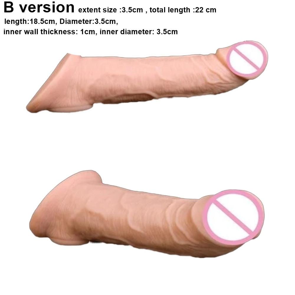 Enjoy prolonged excitement with the ball strap feature of this waterproof silicone sleeve.