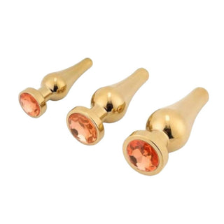 Large jeweled plug set for heightened pleasure and unforgettable moments