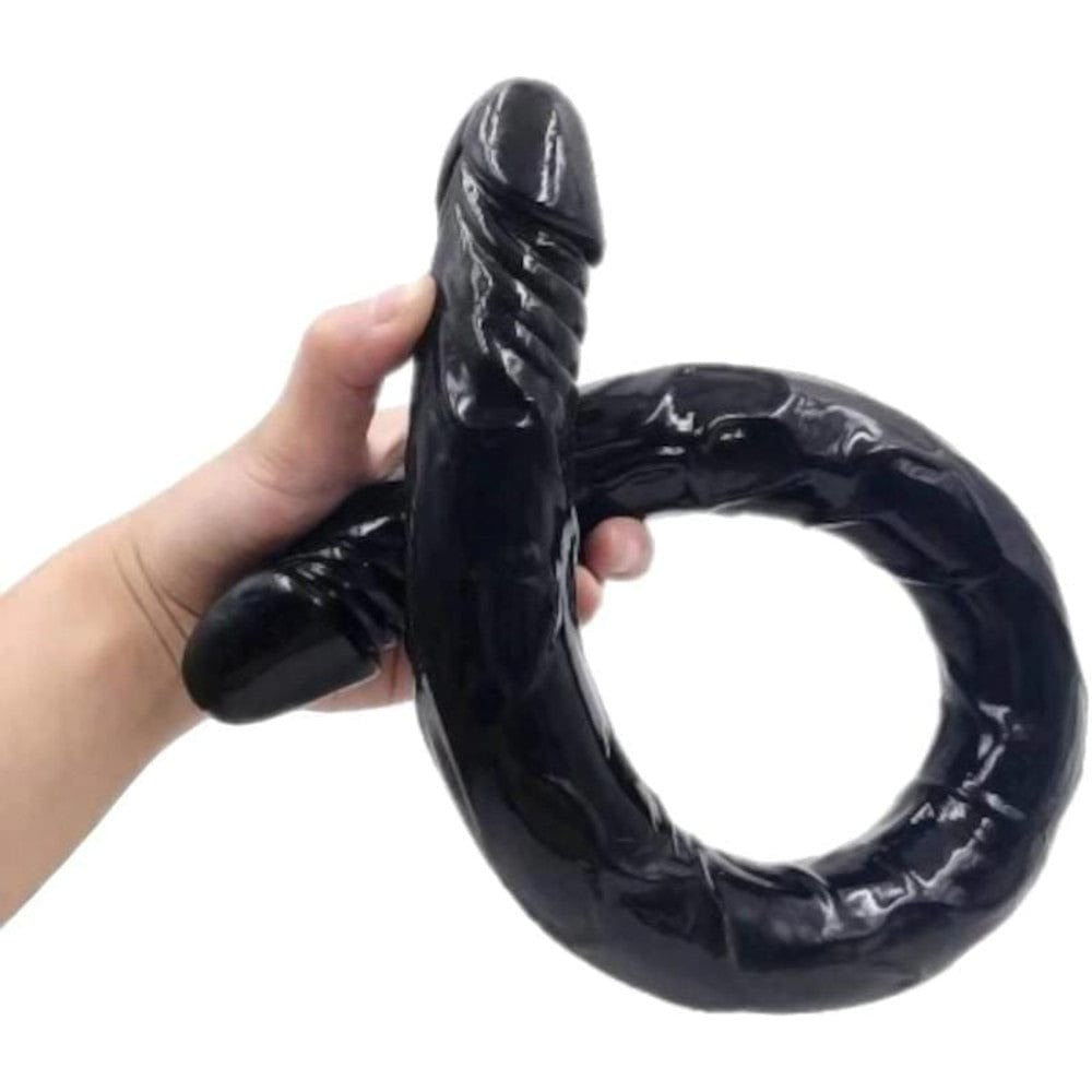 Feast your eyes on an image of Flexible 22 Inch Long Anal Double Black Toy for a hypnotic climax