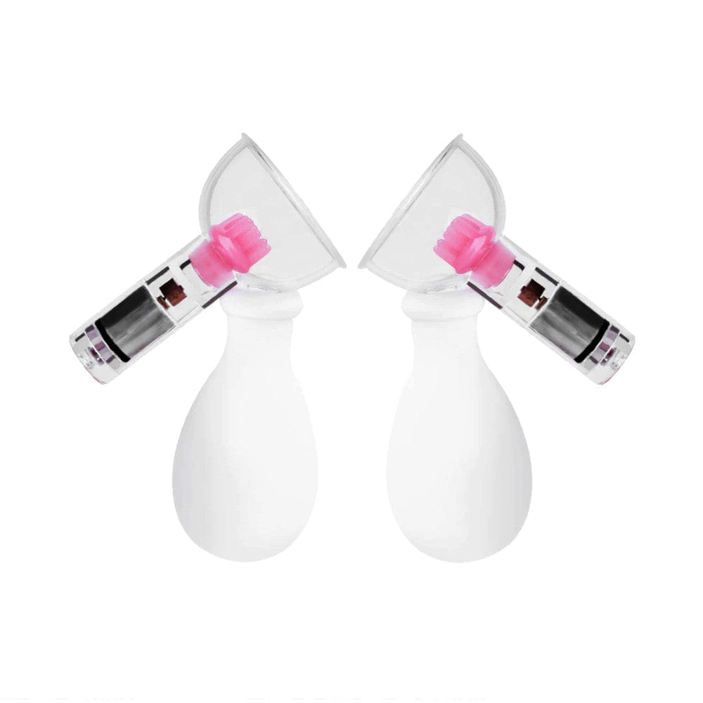 Pictured here is an image of Battery-Powered Tit Toys Nipple Suction Cups providing three varying modes of suction for customizable pleasure.