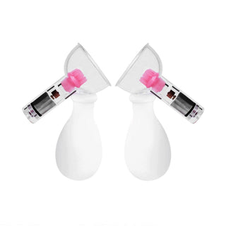 Pictured here is an image of Battery-Powered Tit Toys Nipple Suction Cups providing three varying modes of suction for customizable pleasure.