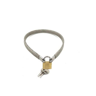 Steel Wire Collar with padlock and keys included, designed for a snug fit with different sizes available.