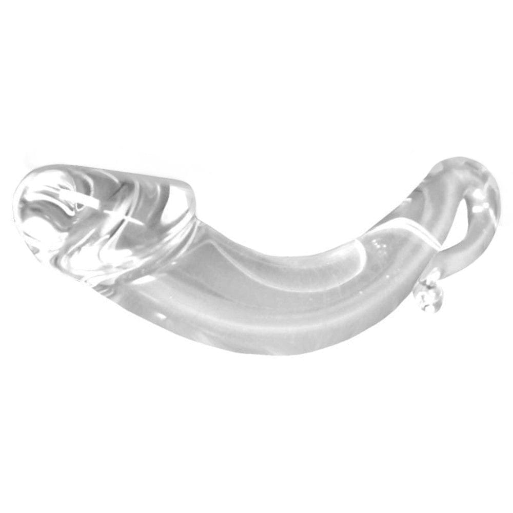 What you see is an image of Smooth Tentacle Crystal Curved Glass Dildo G-Spot made of premium glass material for safe anal and vaginal play.
