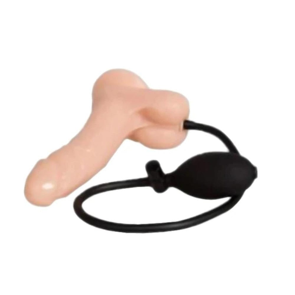 Flesh-colored silicone dildo designed for safe and enjoyable play.