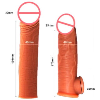 Take a look at an image of Reusable Silicone Penis Enlargement Sheath with easy maintenance for hygienic use.