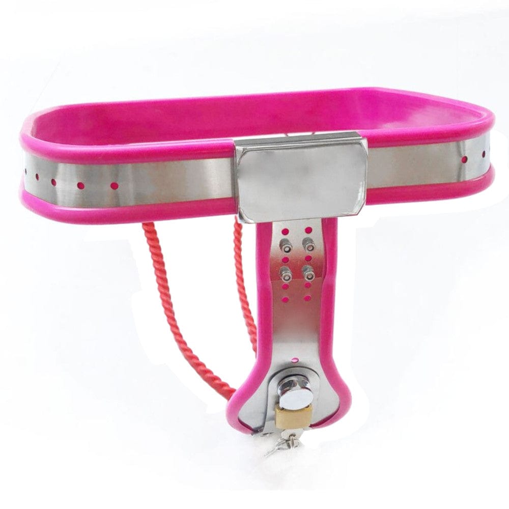Here is an image of the adjustable waistline feature of a Female Masturbation Prevention Permanent Chastity Belt.