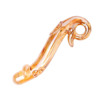 Golden Dragon 7 Inch Glass Dildo Butt Plug Crystal Wand Anal Trainer Kit For Men