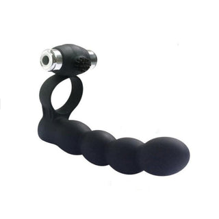 Featuring an image of Strapless 5-Inch Ring Dildo showcasing dual-action pleasure with lifelike texture and integrated bullet vibrator.