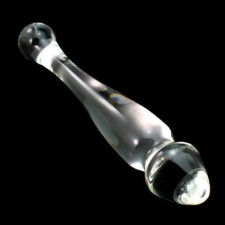 Feast your eyes on an image of the Crystal Clear Masturbator Glass Dildo, a temperature-resistant toy for versatile and satisfying play.