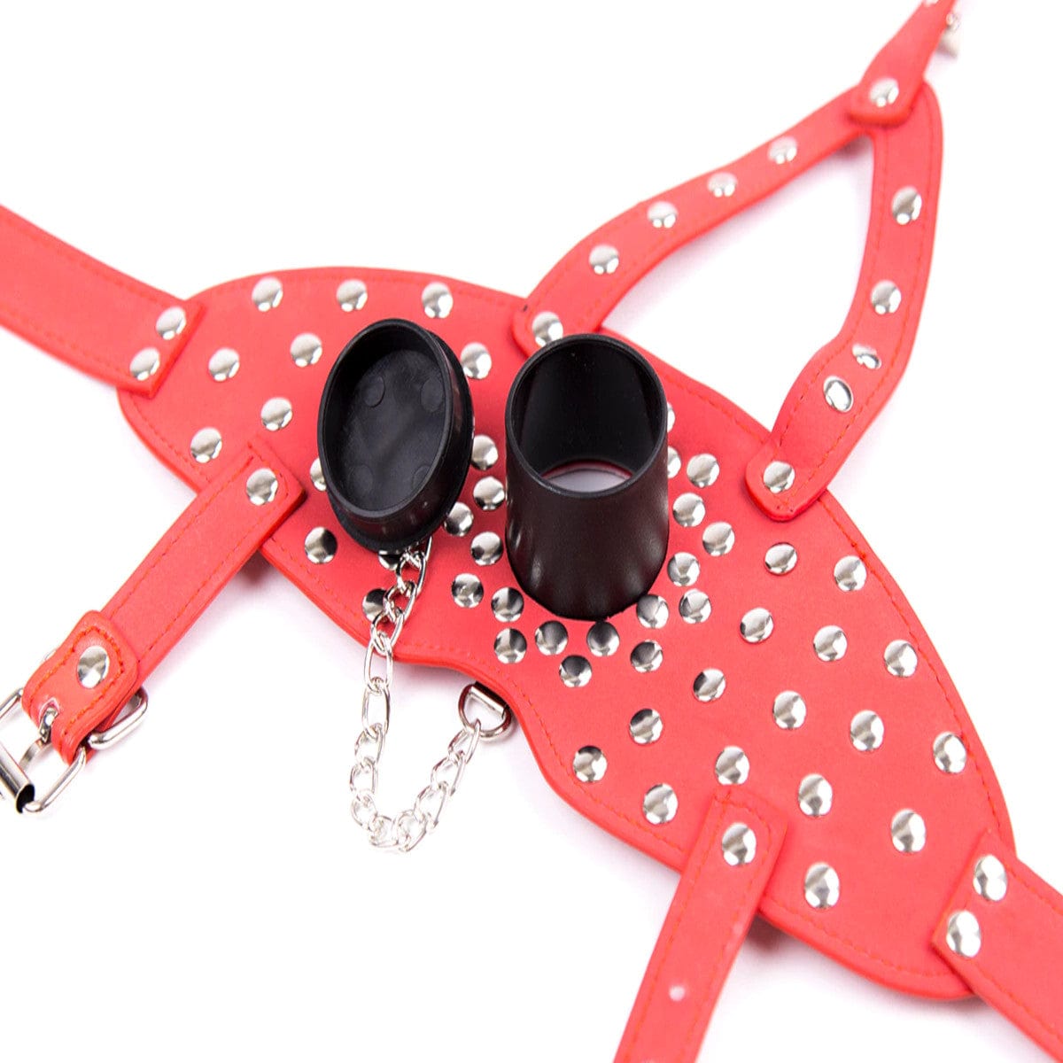 Image of the BDSM Studded Gothic Face Muzzle designed for dominance and submission play.