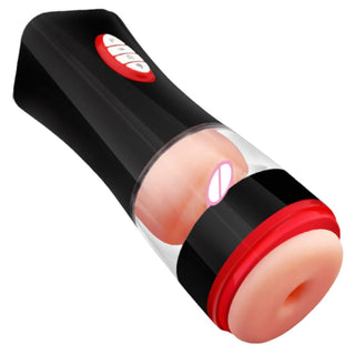 Here is an image of Portable Heating Vibrating Pocket Vagina Male Stroker with a heating function for realistic warmth.